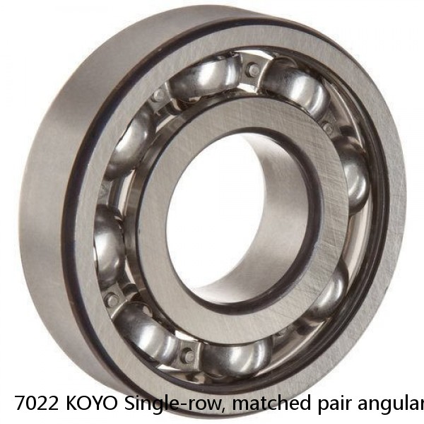 7022 KOYO Single-row, matched pair angular contact ball bearings